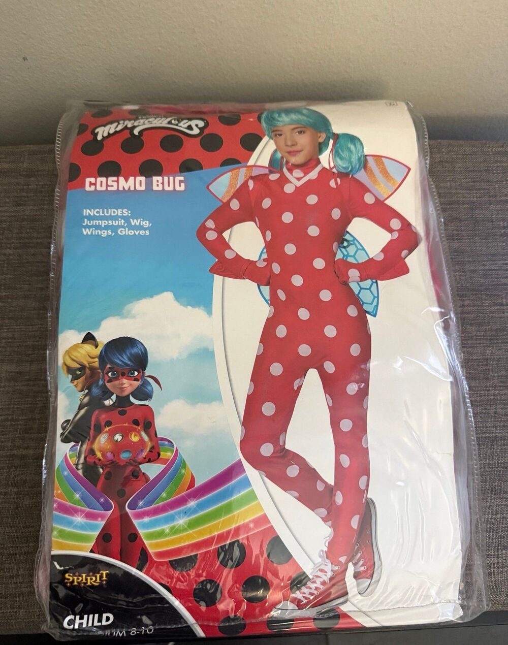 New Girl’s Spirit Halloween Miraculous Ladybug Costume Size Medium Ages 8-10